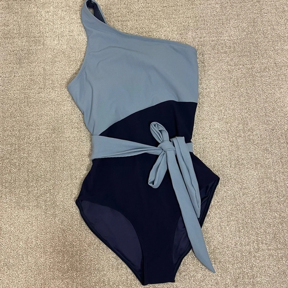 NWOT Mack and Mal Ribbed Contour Colorblock One Piece Small - Picture 2 of 4